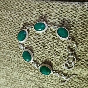 Nwot!! Natural emerald bracelet
